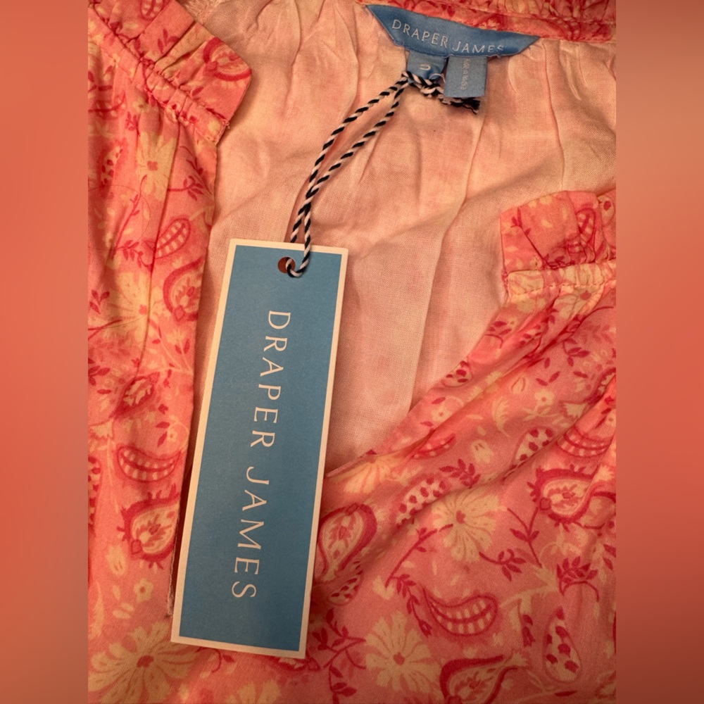 Draper James Kellie Babydoll Dress in Pink Paisley - Picture 4 of 6